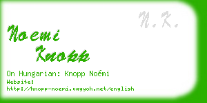 noemi knopp business card