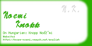 noemi knopp business card